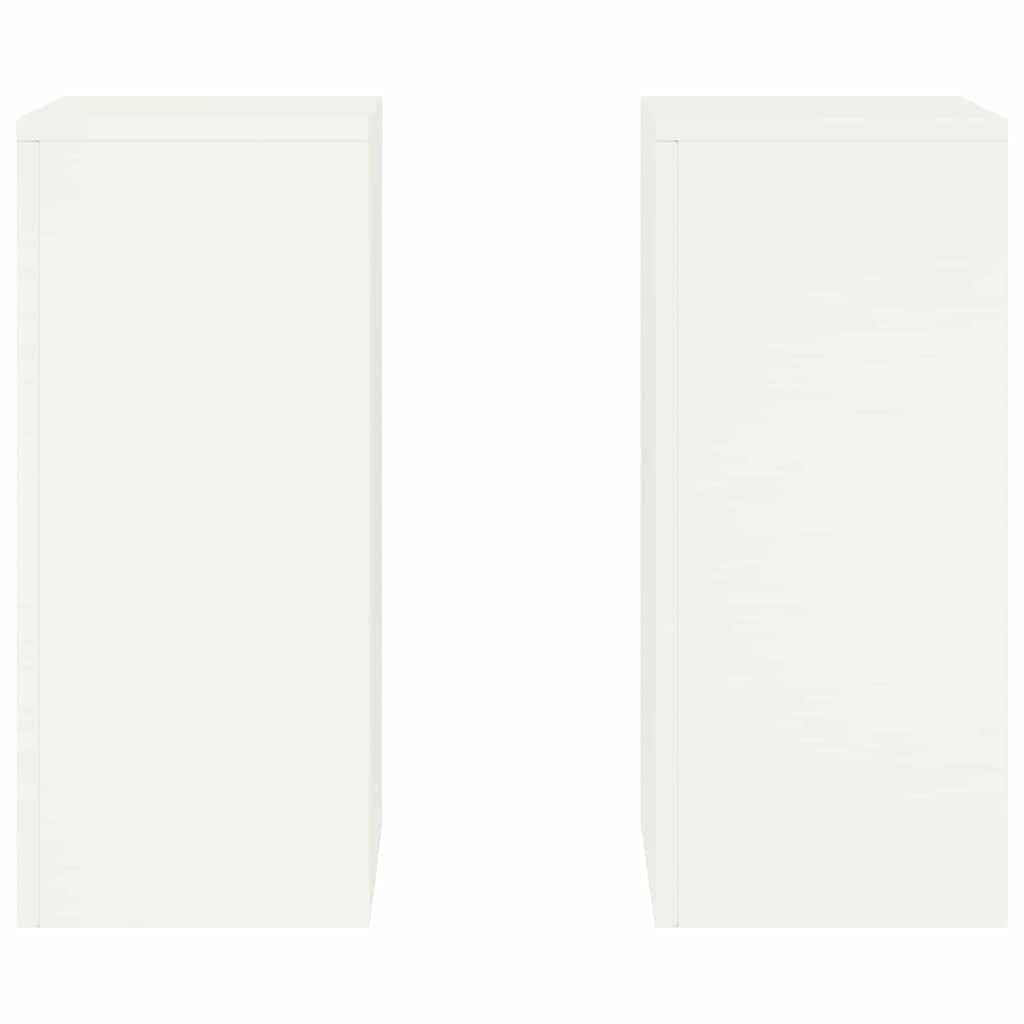 vidaXL Plant Stand 2 pcs White 24 x 24 x 55 cm Steel