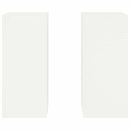 vidaXL Plant Stand 2 pcs White 24 x 24 x 55 cm Steel