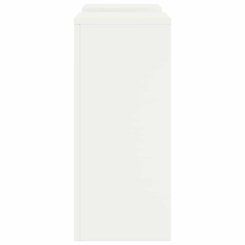 vidaXL Plant Stand 2 pcs White 24 x 24 x 55 cm Steel