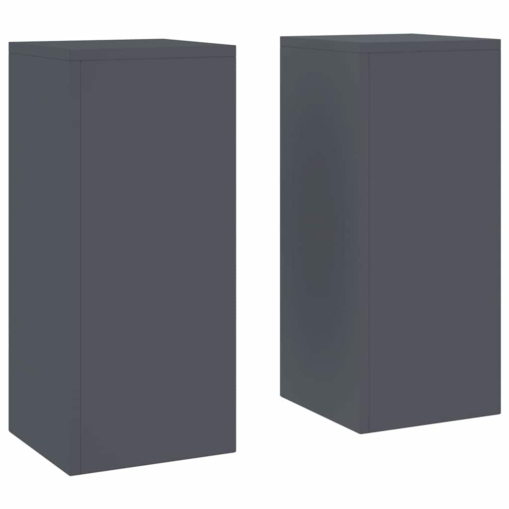 vidaXL Plant Stand 2 pcs Anthracite 24 x 24 x 55 cm Steel