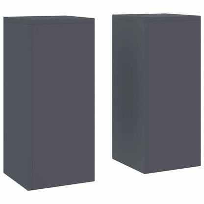 vidaXL Plant Stand 2 pcs Anthracite 24 x 24 x 55 cm Steel