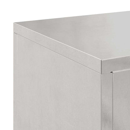 vidaXL Plant Stand 2 pcs Silver 24 x 24 x 55 cm Stainless steel