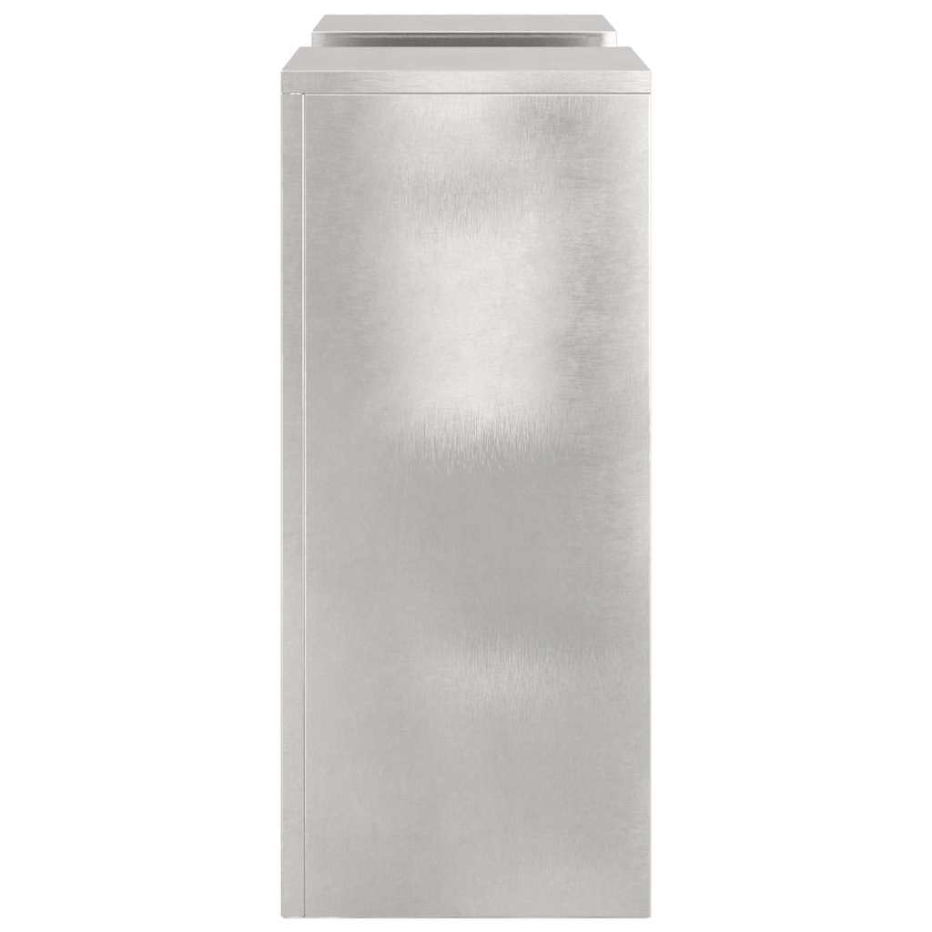 vidaXL Plant Stand 2 pcs Silver 24 x 24 x 55 cm Stainless steel