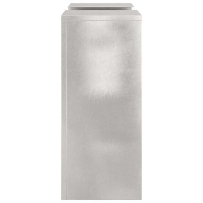 vidaXL Plant Stand 2 pcs Silver 24 x 24 x 55 cm Stainless steel