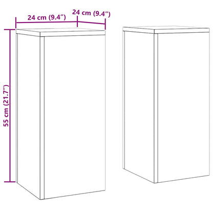 vidaXL Plant Stand 2 pcs Silver 24 x 24 x 55 cm Stainless steel