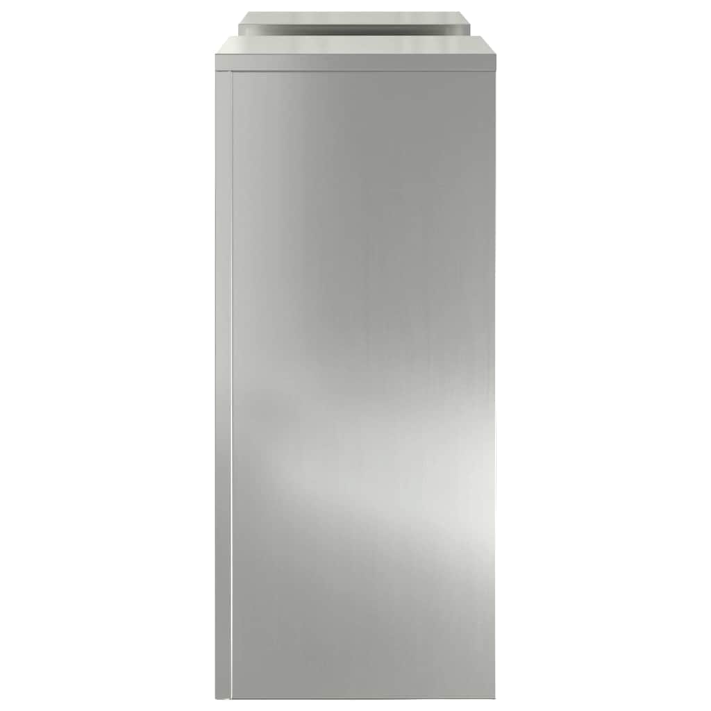 vidaXL Plant Stand 2 pcs Silver 24 x 24 x 55 cm Galvanised steel