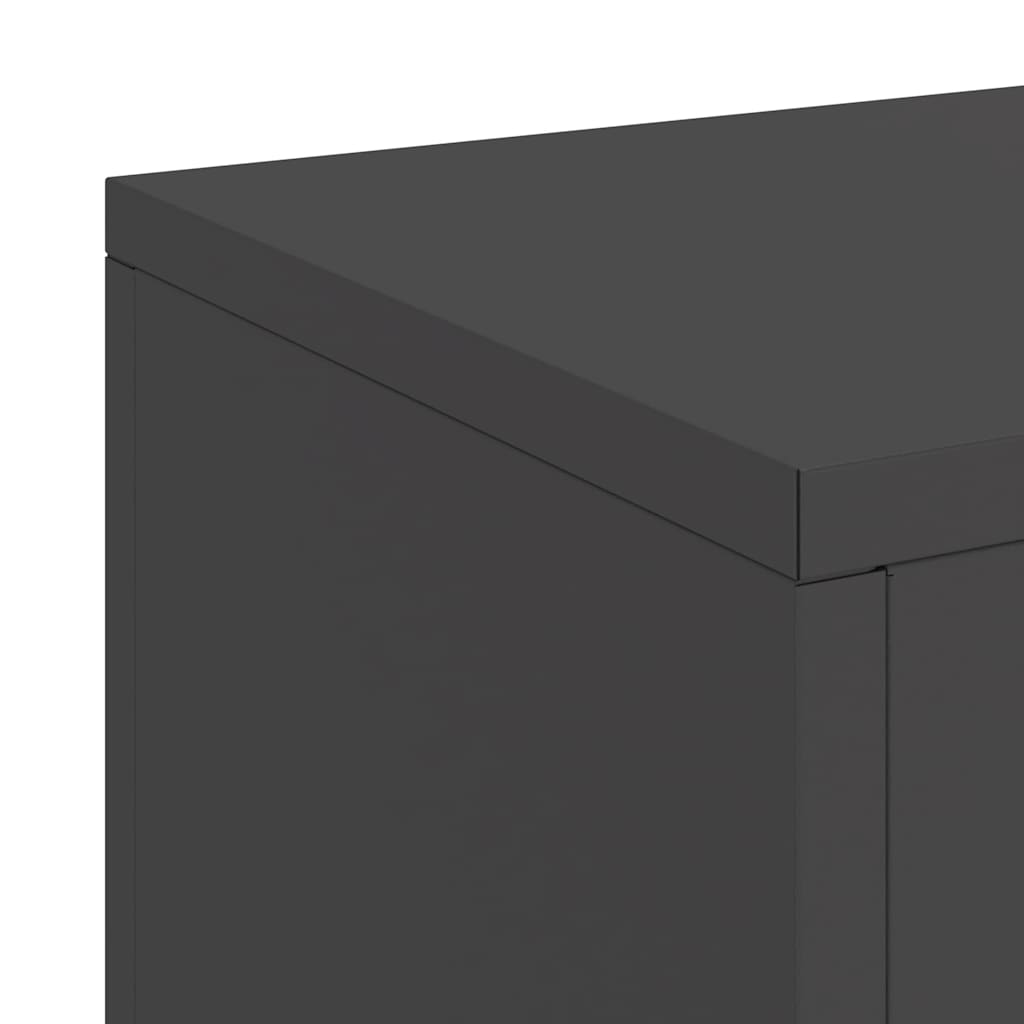 vidaXL Plant Stand 2 pcs Black 24 x 24 x 75 cm Steel