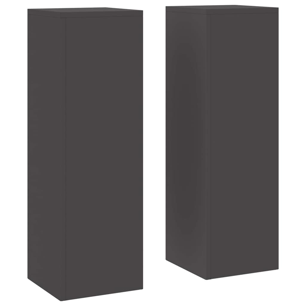 vidaXL Plant Stand 2 pcs Black 24 x 24 x 75 cm Steel