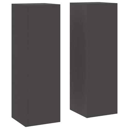 vidaXL Plant Stand 2 pcs Black 24 x 24 x 75 cm Steel