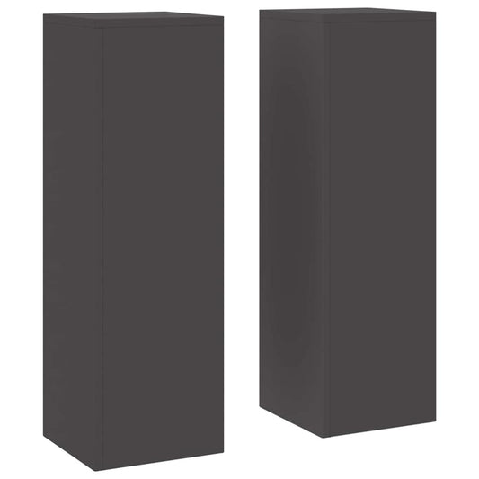 vidaXL Plant Stand 2 pcs Black 24 x 24 x 75 cm Steel