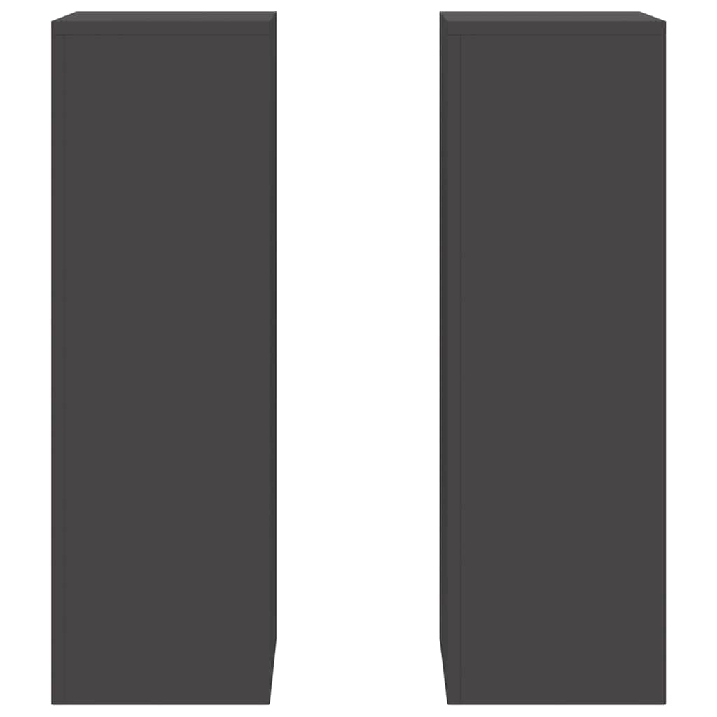 vidaXL Plant Stand 2 pcs Black 24 x 24 x 75 cm Steel