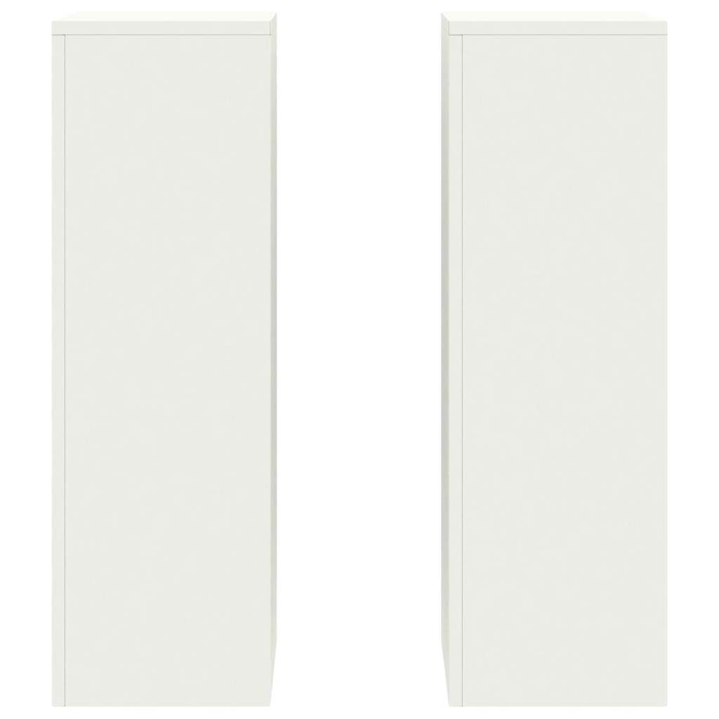 vidaXL Plant Stand 2 pcs White 24 x 24 x 75 cm Steel