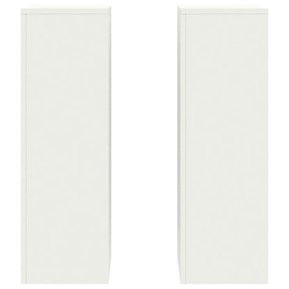 vidaXL Plant Stand 2 pcs White 24 x 24 x 75 cm Steel