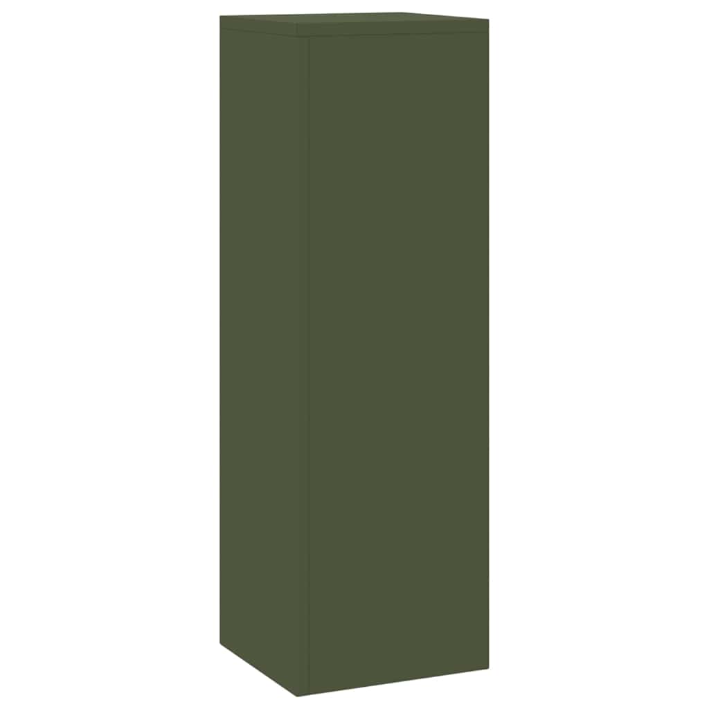 vidaXL Plant Stand 2 pcs Olive green 24 x 24 x 75 cm Steel