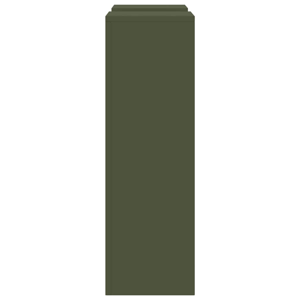 vidaXL Plant Stand 2 pcs Olive green 24 x 24 x 75 cm Steel