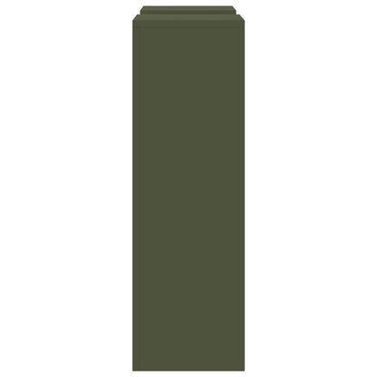 vidaXL Plant Stand 2 pcs Olive green 24 x 24 x 75 cm Steel