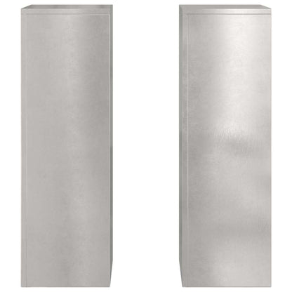 vidaXL Plant Stand 2 pcs Silver 24 x 24 x 75 cm Stainless steel