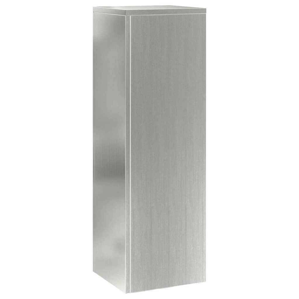 vidaXL Plant Stand 2 pcs Silver 24 x 24 x 75 cm Galvanised Steel