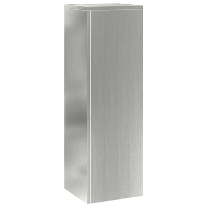 vidaXL Plant Stand 2 pcs Silver 24 x 24 x 75 cm Galvanised Steel