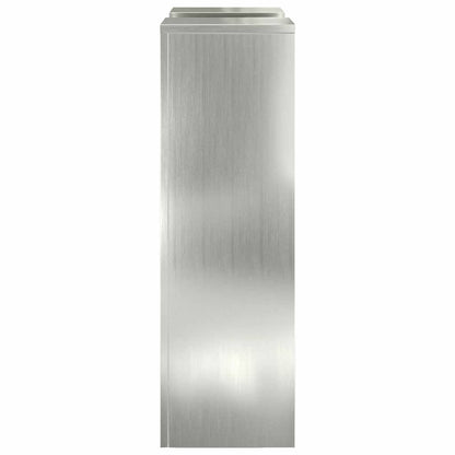 vidaXL Plant Stand 2 pcs Silver 24 x 24 x 75 cm Galvanised Steel