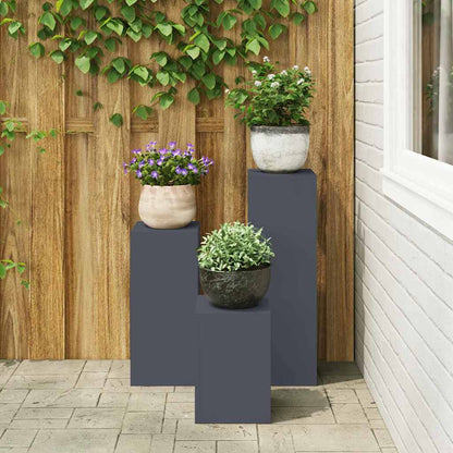 vidaXL Plant Stand 3 pcs Anthracite Steel