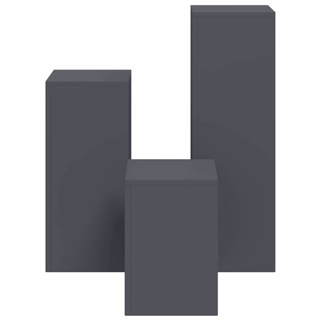 vidaXL Plant Stand 3 pcs Anthracite Steel