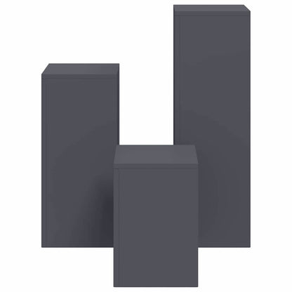 vidaXL Plant Stand 3 pcs Anthracite Steel