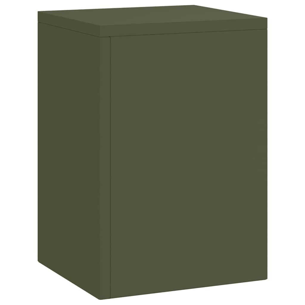 vidaXL Plant Stand 3 pcs Olive green Steel