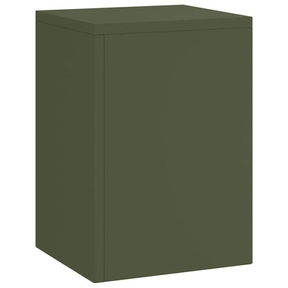 vidaXL Plant Stand 3 pcs Olive green Steel