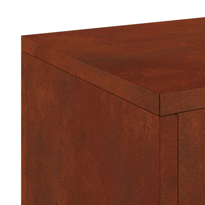 vidaXL Plant Stand 3 pcs Rusty Weathering Steel
