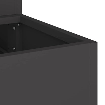 vidaXL Garden Planter Black 90 x 90 x 35 cm Cold-rolled Steel
