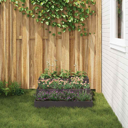 vidaXL Garden Planter Black 90 x 90 x 35 cm Cold-rolled Steel