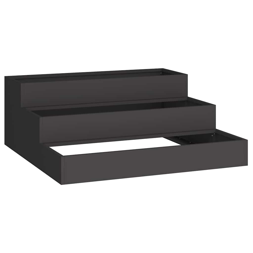 vidaXL Garden Planter Black 90 x 90 x 35 cm Cold-rolled Steel