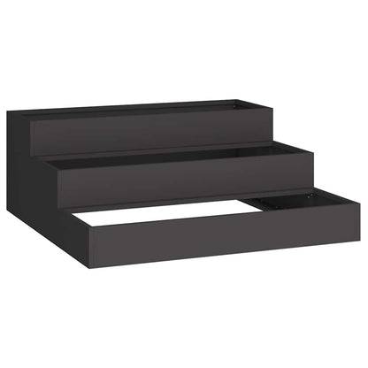 vidaXL Garden Planter Black 90 x 90 x 35 cm Cold-rolled Steel