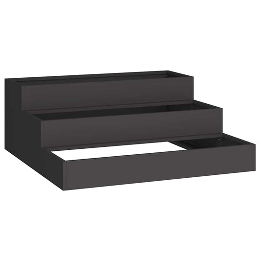 vidaXL Garden Planter Black 90 x 90 x 35 cm Cold-rolled Steel