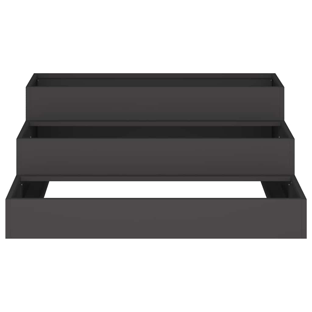 vidaXL Garden Planter Black 90 x 90 x 35 cm Cold-rolled Steel