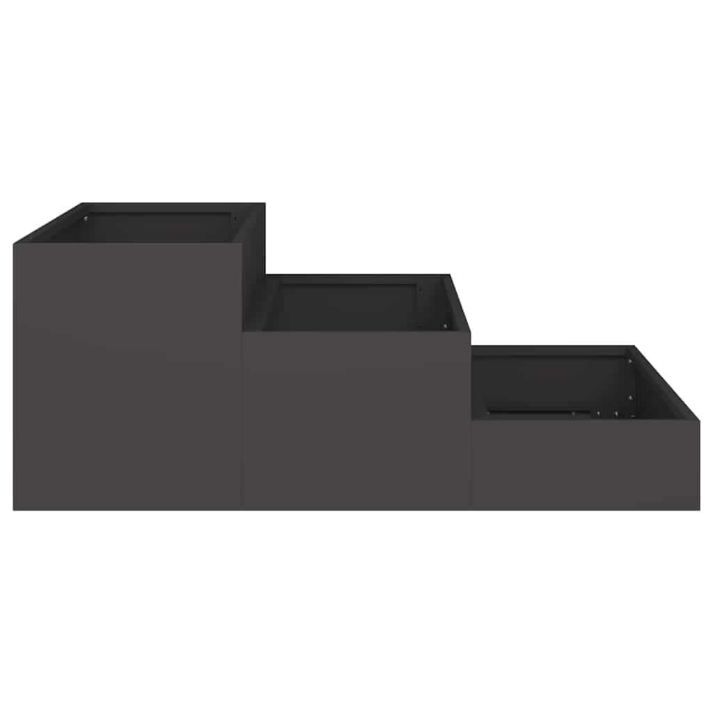 vidaXL Garden Planter Black 90 x 90 x 35 cm Cold-rolled Steel