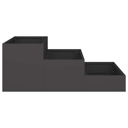 vidaXL Garden Planter Black 90 x 90 x 35 cm Cold-rolled Steel