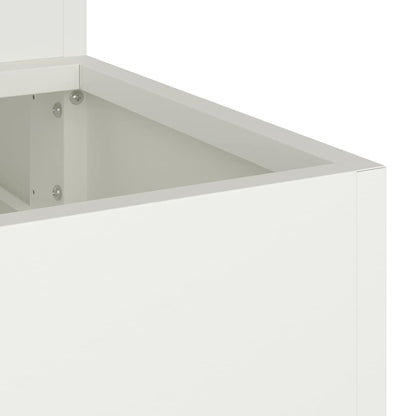 vidaXL Garden Planter White 90 x 90 x 35 cm Cold-rolled Steel