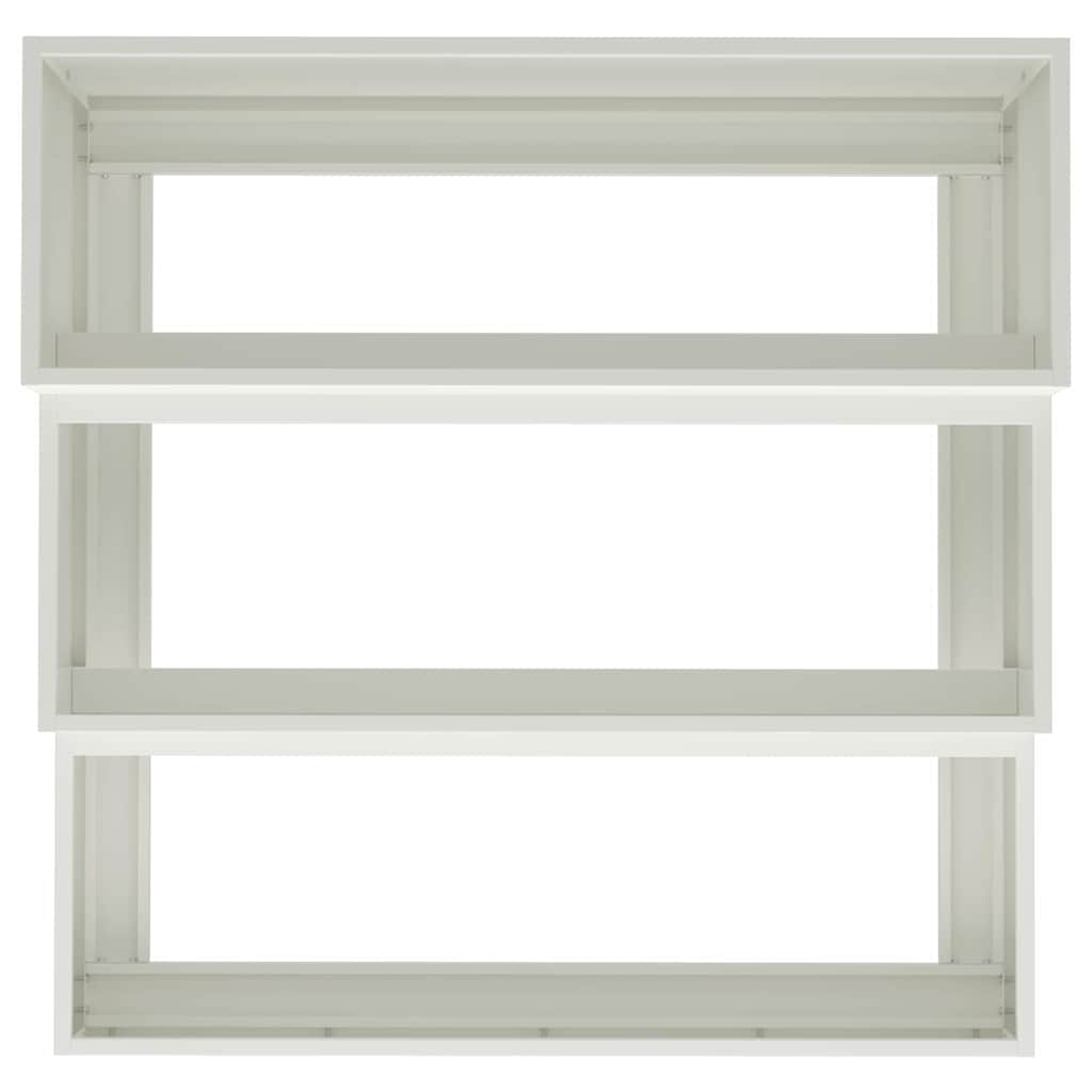 vidaXL Garden Planter White 90 x 90 x 35 cm Cold-rolled Steel