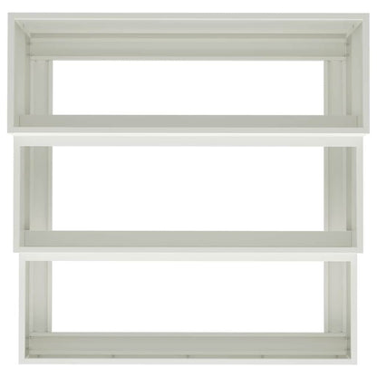 vidaXL Garden Planter White 90 x 90 x 35 cm Cold-rolled Steel