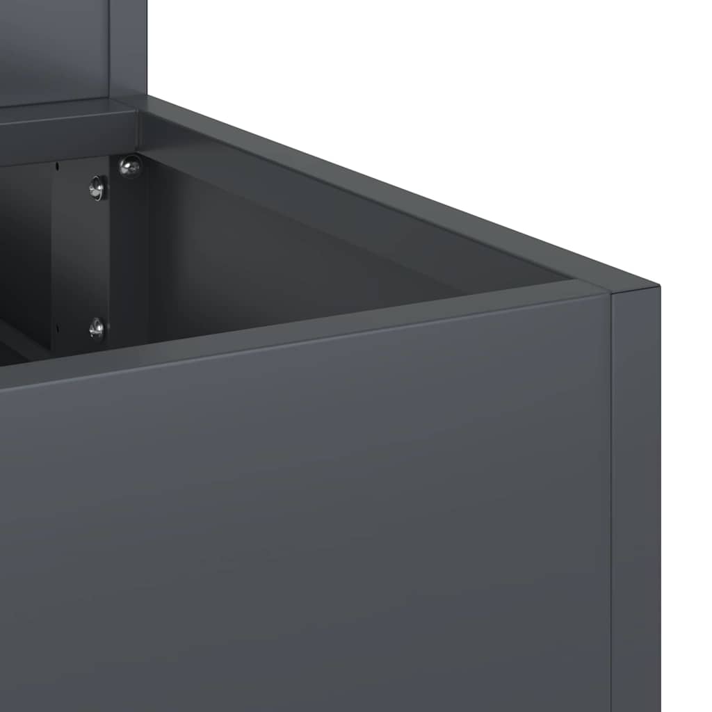 vidaXL Garden Planter Anthracite 90 x 90 x 35 cm Cold-rolled Steel