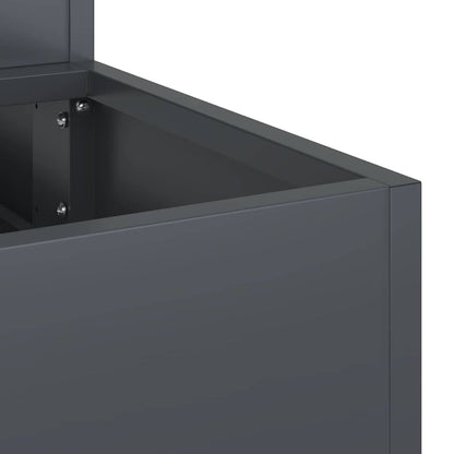 vidaXL Garden Planter Anthracite 90 x 90 x 35 cm Cold-rolled Steel