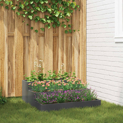 vidaXL Garden Planter Anthracite 90 x 90 x 35 cm Cold-rolled Steel