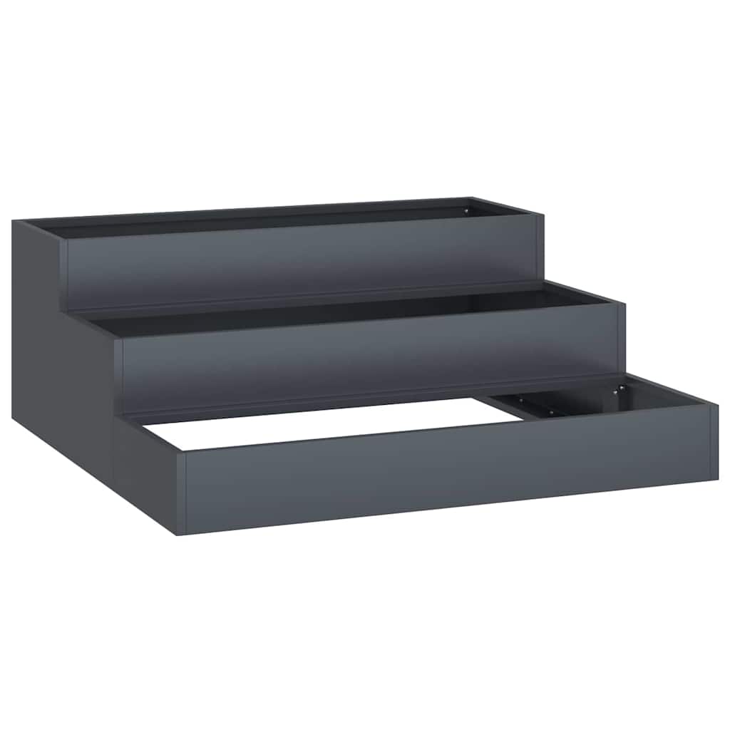 vidaXL Garden Planter Anthracite 90 x 90 x 35 cm Cold-rolled Steel