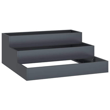 vidaXL Garden Planter Anthracite 90 x 90 x 35 cm Cold-rolled Steel