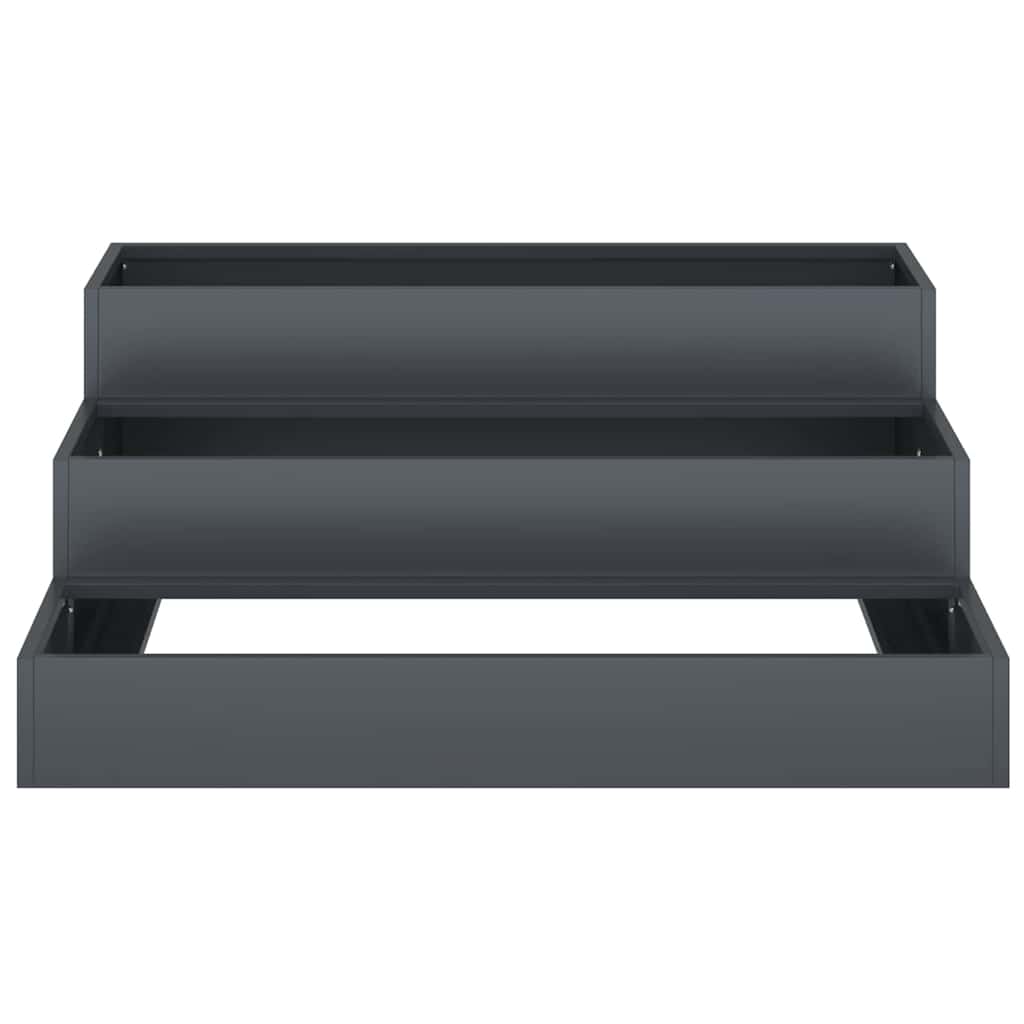 vidaXL Garden Planter Anthracite 90 x 90 x 35 cm Cold-rolled Steel