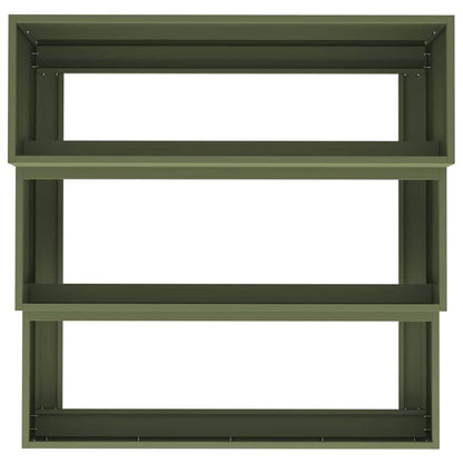 vidaXL Garden Planter Olive Green 90 x 90 x 35 cm Cold-rolled Steel