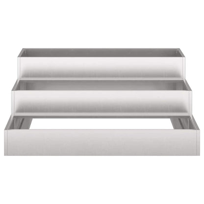 vidaXL Garden Planter Silver 90 x 90 x 35 cm Stainless Steel