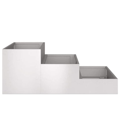 vidaXL Garden Planter Silver 90 x 90 x 35 cm Stainless Steel